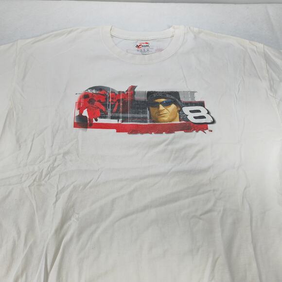 Nascar Other - NASCAR Chase Dale Jr 8 Graphic Short Sleeve Racing T Shirt Mens Size L White